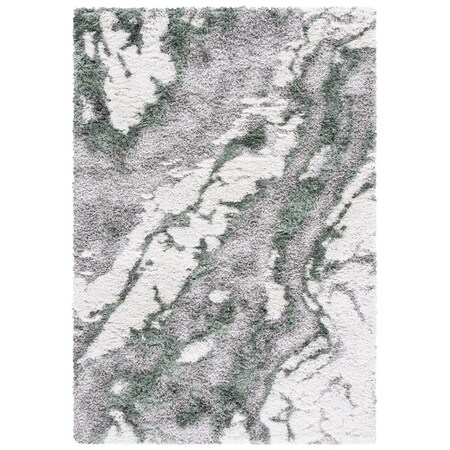 Safavieh 8 x 10 ft. Rectangle Horizon Shag 800 Rug; Grey & Green HZN890Y-8